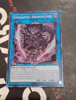 UNCHAINED ABOMINATION SUPER RARE HOLO OP22-EN006 OTS PACK YUGIOH! Card TCG NM - Image 1