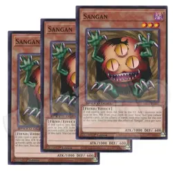 Yugioh Sangan x 3 - 1st Edition NM - Plus Free Holo Card - Image 1