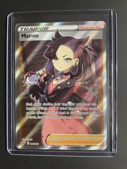 Marnie Sword & Shield Full Art Ultra Rare Pokemon TCG Card 200/202 - Image 1
