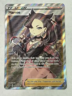 Marnie Sword & Shield Full Art Ultra Rare Pokemon TCG Card 200/202 - Image 3