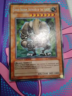 Yugioh! Card TCG Green Baboon, Defender of the Forest RP02-EN099 Secret Rare MP - Image 2