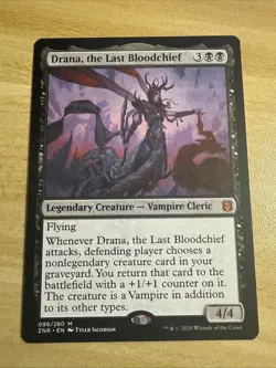 Mtg Drana the Last Bloodchief 098 Regular Black Zendikar Rising; M/NM - Image 1