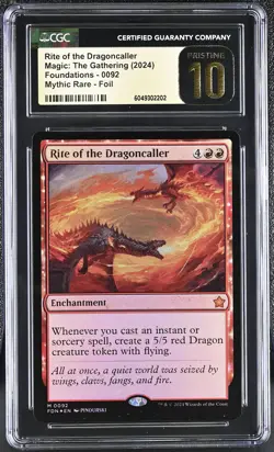 RITE OF THE DRAGONCALLER Foundations Foil Mythic CGC Pristine 10 MTG [NOS] - Image 1