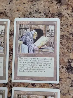 4x Library of Leng (Revised Edition, Uncommon, English) MTG Playset LP - Image 4