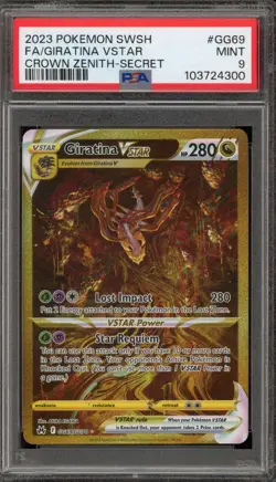 Pokemon Giratina VSTAR Crown Zenith Secret Rare Full Art #GG69 PSA 9 Mint - Image 1