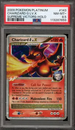 Pokemon Charizard G Lv.X Supreme Victors Holo Rare #143 PSA 8.5 - Image 1