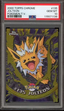 Pokemon Topps Chrome Jolteon #135 PSA 10 Gem Mint - Image 1
