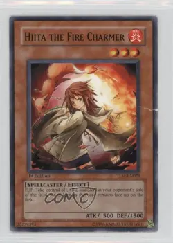 Hiita the Fire Charmer 1st Ed. YuGiOh The Lost Millenium #TLM-EN028 2005 READ - Image 1
