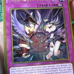 Magicians' Defense MVP1-ENG28 Gold Rare 1st Edition Yugioh Trap Card - Image 2
