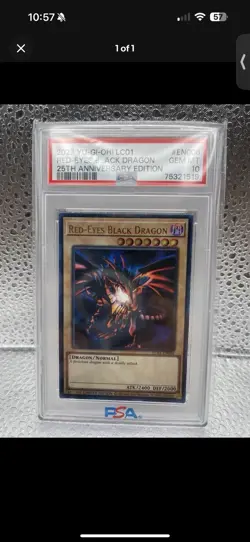 PSA 10 Yugioh The Winged Dragon of Ra 25th Psa 10 Red Eyes - Image 2