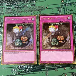 Treacherous Trap Hole PGL3-EN036 Gold Secret Rare 1st Edition Yugioh Card 2 - Image 1