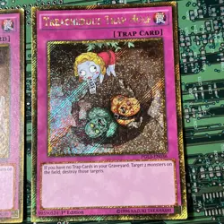 Treacherous Trap Hole PGL3-EN036 Gold Secret Rare 1st Edition Yugioh Card 2 - Image 3