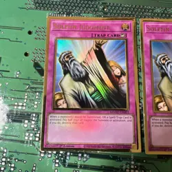 Solemn Judgment MAGO-EN051 Premium Gold Rare 1st Edition Yugioh Card Trap 2 - Image 2