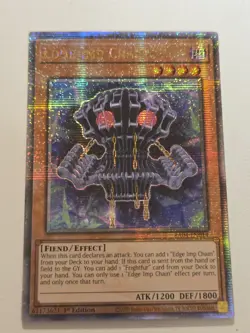 Edge Imp Chain RA04-EN014 Quarter Century Secret Rare Yugioh 1st Edition Mint - Image 1