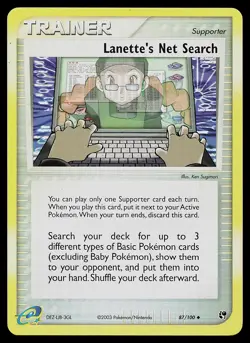 Pokemon Card - Lanette's Net Search Sandstorm 87/100 Reverse Holo - Image 1
