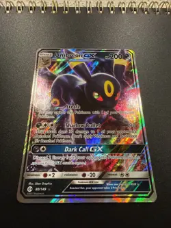 Pokemon Umbreon GX Card 80/149 Sun & Moon Base Set Ultra Rare SM Holo - Image 3