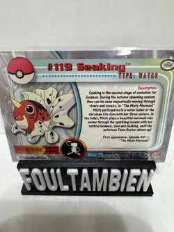 1999 Topps Pokemon Tv Animation Series Seaking #119 Foil Card - Image 2
