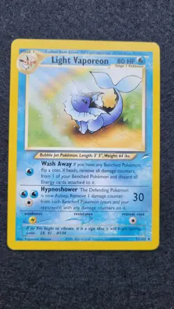 Light Vaporeon 52/105 Neo Destiny Regular Pokemon Card - Image 1