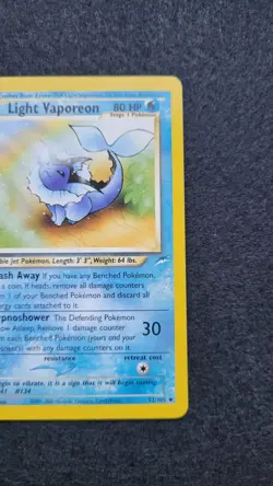 Light Vaporeon 52/105 Neo Destiny Regular Pokemon Card - Image 4