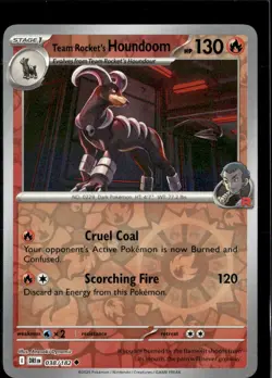 Pokemon Team Rocket’s Houndoom 038/182 Destined Rivals Reverse Holo 2 Card Lot - Image 1