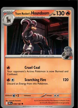 Pokemon Team Rocket’s Houndoom 038/182 Destined Rivals Non Holo 2 Card Lot - Image 1
