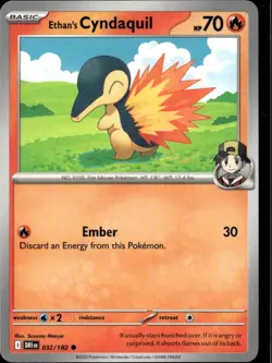 Pokemon Ethan’s Cyndaquil 032/182 Destined Rivals Non Holo Common 2 Card Lot - Image 1