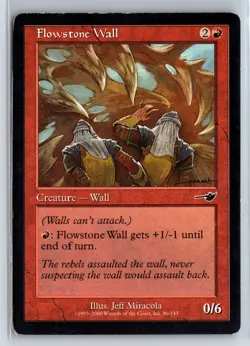 FLOWSTONE WALL - MTG Magic the Gathering Card - Nemesis - Common - Image 1