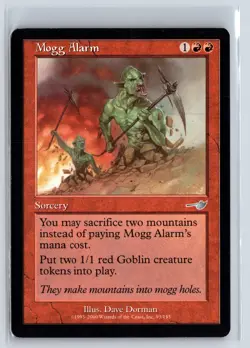 MOGG ALARM - MTG Magic the Gathering Card - Nemesis - Uncommon - Image 1
