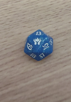 MTG Magic the Gathering: Blue Fifth Dawn D20 Die - Image 1