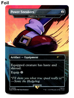 Power Sneakers - Lightning Greaves (Rainbow Foil) [Secret Lair x Sonic] MTG 2099 - Image 1