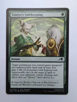 MTG Tamiyo's Safekeeping (NEO) Kamigawa: Neon Dynasty Regular Common 211/302 - Image 1