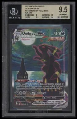 Pokemon Umbreon VMAX Evolving Skies Secret Rare Full Alt Art #215 BGS 9.5 - Image 1