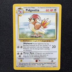 Pidgeotto 22/102 Pokemon Base Set Trading Card WOTC TCG Rare 1999 NM - Image 1