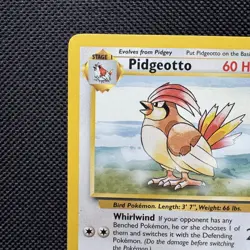 Pidgeotto 22/102 Pokemon Base Set Trading Card WOTC TCG Rare 1999 NM - Image 2