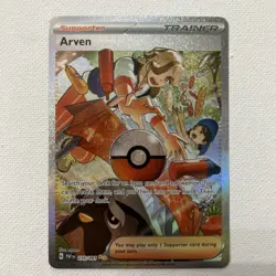 Pokemon TCG Paldean Fates Arven 235/091 Special Illustration Rare - Image 1