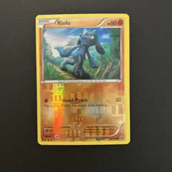 Riolu 46/124 Reverse Holo Pokemon XY Fates Collide LP - Image 1
