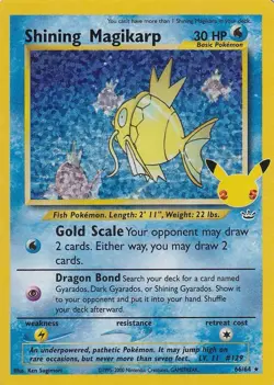 Pokemon Card Shining Magikarp Celebrations Classic Collection 66/64 Holo Rare - Image 1