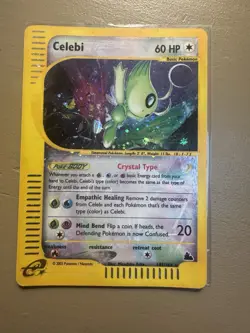 Pokemon Crystal Celebi 145/144 Skyridge Holo Rare Card - Image 1