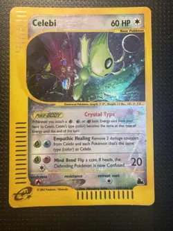 Pokemon Crystal Celebi 145/144 Skyridge Holo Rare Card - Image 2