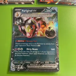 Lot Of 3 English Pokemon Ex Cards Gouging Fire, Farigiraf, Cornerstone Ogerpon - Image 4
