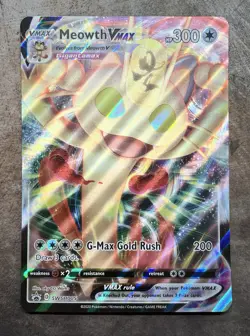 Pokemon TCG - JUMBO Meowth Vmax SWSH005 - NM Full Art Promo - Image 1
