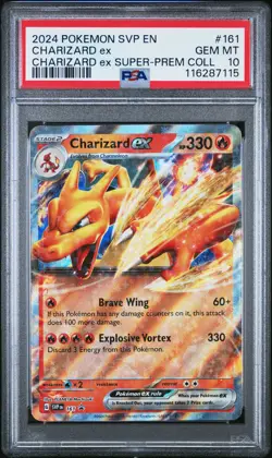 2024 Pokemon Black Star Promo Charizard EX #161 EX Super Premium Coll SPC PSA 10 - Image 1
