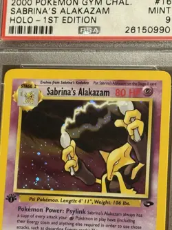 Pokemon 1st Edition Gym Challenge Sabrina's Alakazam PSA 9 - Image 2