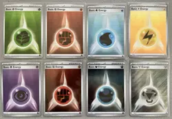 Pokemon TCG SV Black Bolt White Flare Holo Basic Energy Set 8 Mint NM Pack Fresh - Image 1