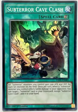 RATE-EN085 Subterror Cave Clash - Super Rare 1st Edition Near Mint YuGiOh Card - Image 1