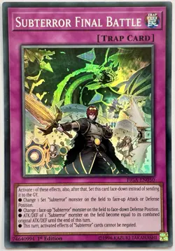 FIGA-EN050 Subterror Final Battle - Super Rare 1st Edition Near Mint YuGiOh Card - Image 1