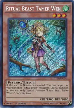 1x Ritual Beast Tamer Wen - THSF-EN024 - Secret Rare - 1st Edition LP YuGiOh! T - Image 1