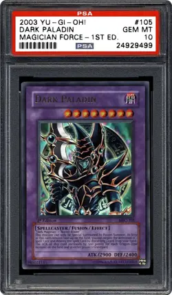 PSA 10 Dark Paladin Magician's Force Ultra Rare 2003 - Yugioh Gem Mint - Image 1