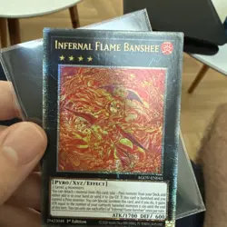 YuGiOh! Infernal Flame Banshee AGOV-EN043 Quarter Century Rare 1st Ed - Image 1