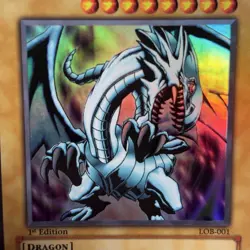 Yu-Gi-Oh! Yugioh Blue-Eyes White Dragon Old Asian Ultra Rare LOB-001 1st - Image 2